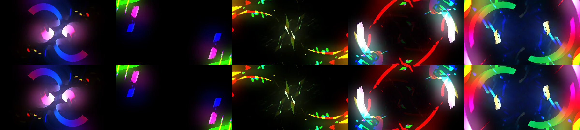Royal - Mashup (190): render (top) and prediction (bottom) at 1 to 5 s