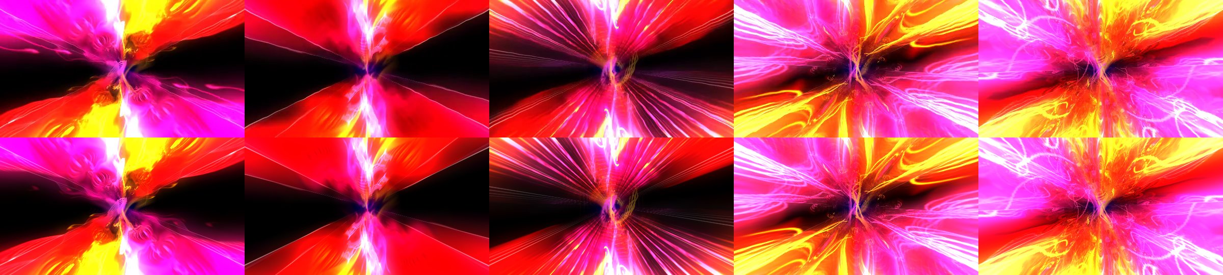 Serge mashup001: render (top) and prediction (bottom) at 1 to 5 s